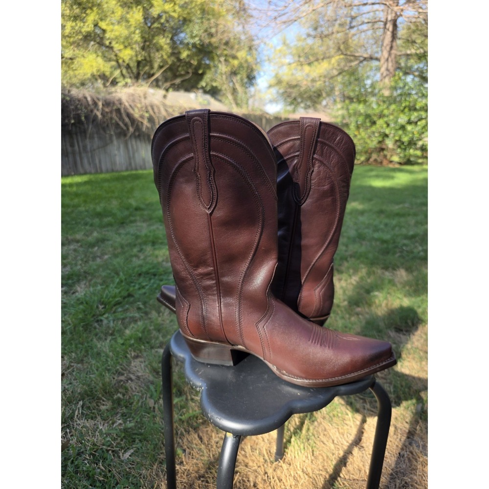 Rujo Chocolate Leather Boots Womens 10.5 NWB - Picture 6 of 16